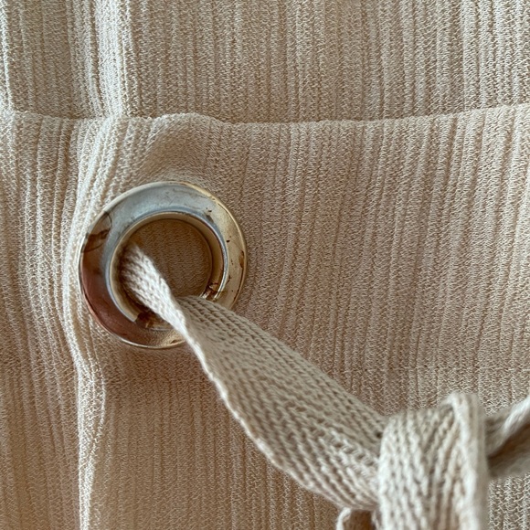 NWOT Zara drawstring long sleeve top colour sand or light beige - Picture 7 of 7